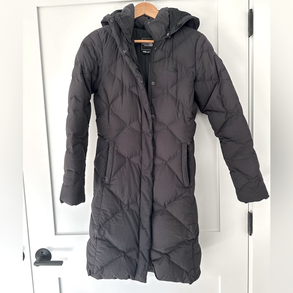 The North Face long quilted puffer jacket